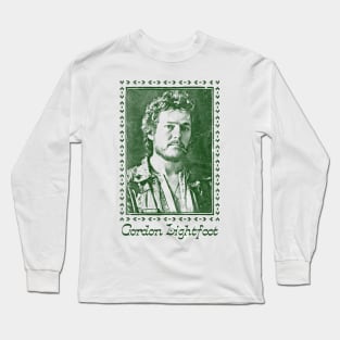 Gordon Lightfoot / Retro Style Country Fan Design Long Sleeve T-Shirt